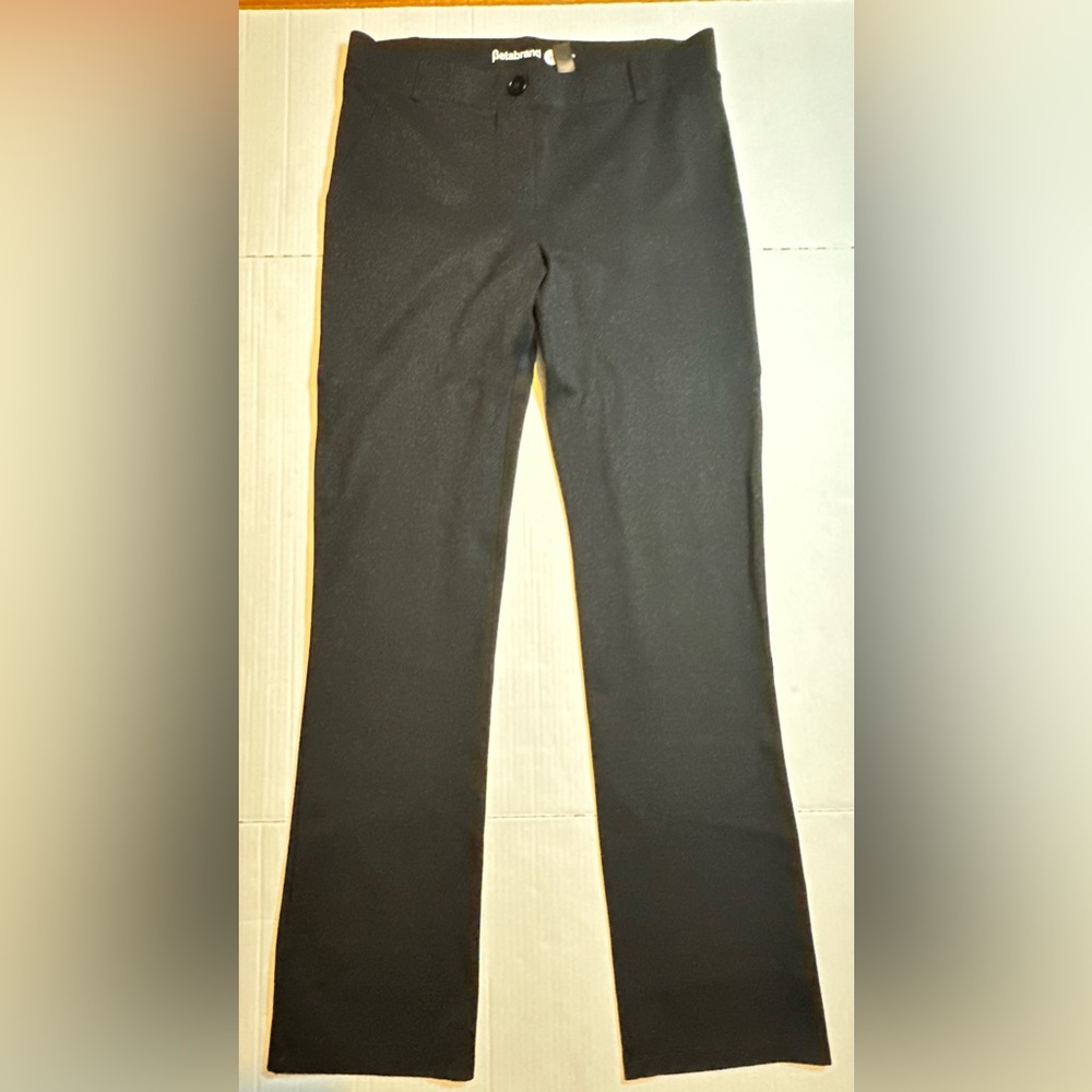 Betabrand The‎ Dress Pant Yoga Pants Size M Straight Leg Black Sparkle Stretch
